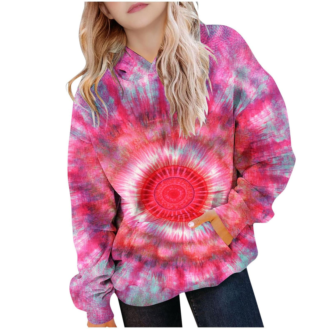 Mädchen Batik Hoodie Bedrucken Pullover Kawaii Kapuzenpullover Kinder Sweatshirt Oberteil Mode Stree