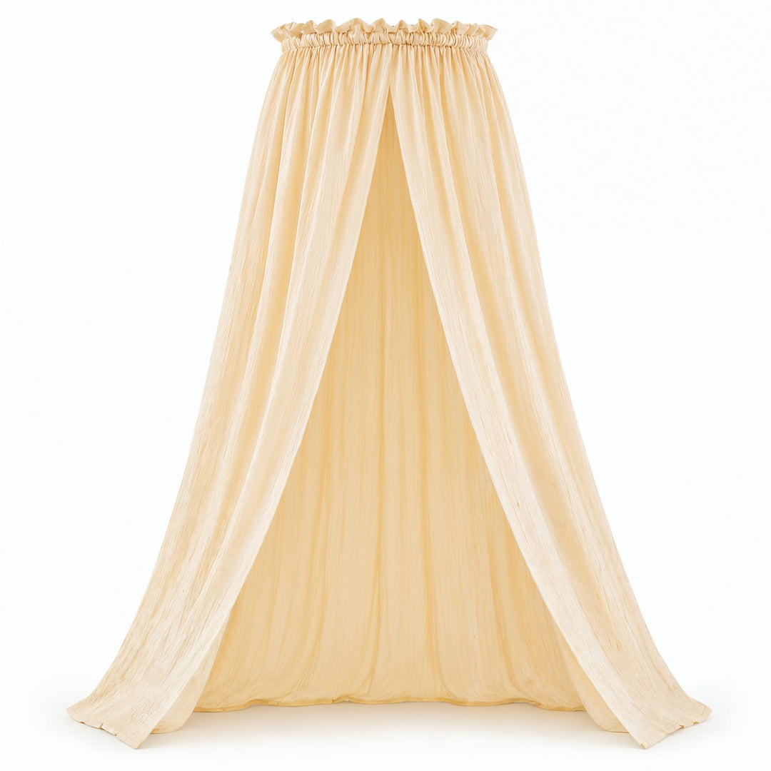 Betthimmel Babybett Stoff 130 cm – Weicher Musselin Baldachin ohne Ständer – Himmel Babybett &amp; Kinde