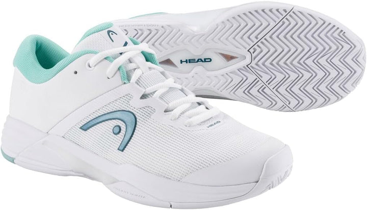 Head Women's Revolt Evo 2.0 Sneaker 38.5 EU White Turquoise, 38.5 EU White Turquoise