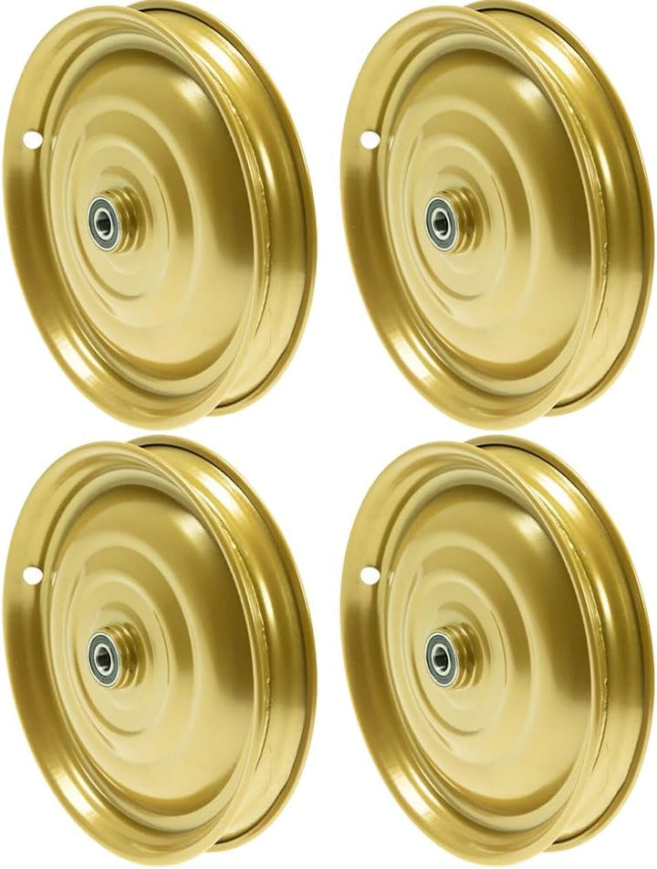 Scheibenrad Anhänger Handwagen Laufrad Rad Felge 12 1/2 Zoll Klaufix DDR (4 Stück Gold), 4 Stück Gol