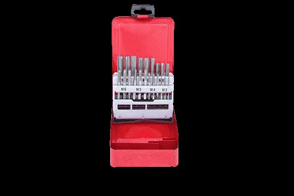 KS Tools 336.0621 HSS Handgewindebohrer-Satz M, Stahlblechkassette 21-tlg.M3-M12