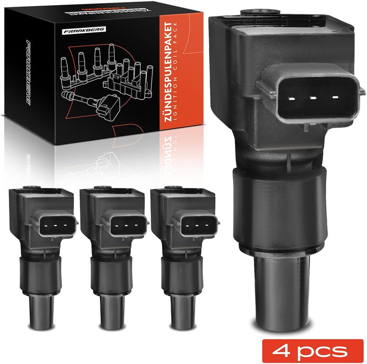Frankberg 4x Zündspule Zündmodul Kompatibel mit RX-8 FE SE 1308ccm 2003-2012 Replace# N3H118100B