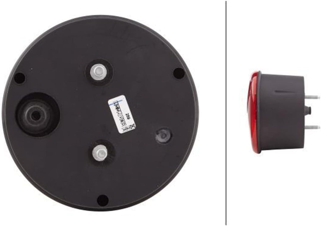 HELLA Rückleuchte - Glühlampe - 24V / 12V - Anbau/geschraubt - ECE/ADR/GGVS - Lichtscheibenfarbe: ro