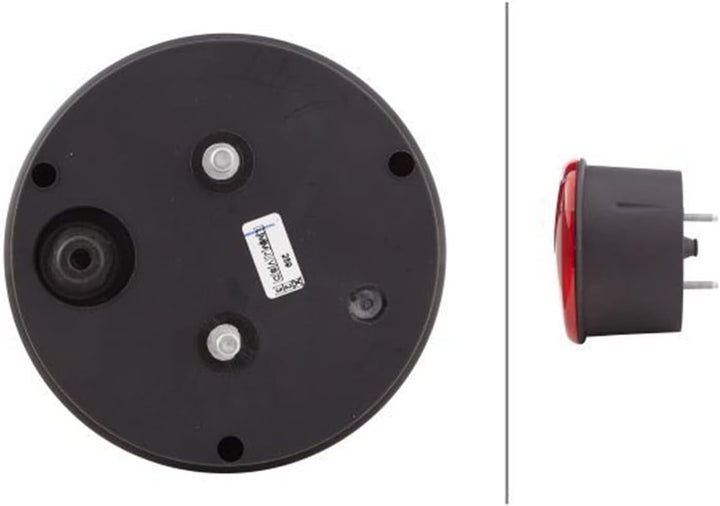 HELLA Rückleuchte - Glühlampe - 24V / 12V - Anbau/geschraubt - ECE/ADR/GGVS - Lichtscheibenfarbe: ro