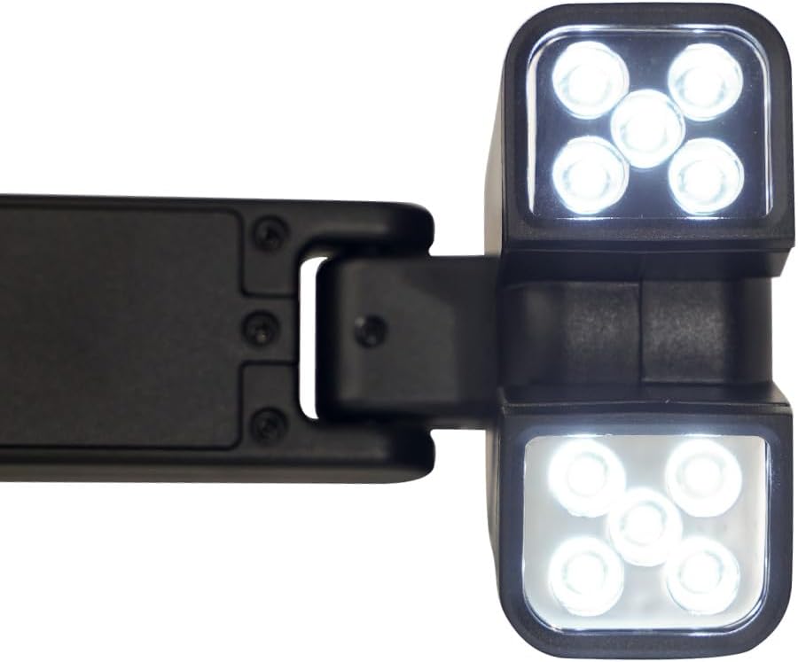 SANTOS universal BBQ Grilllampe - Grillflächenbeleuchtung - 2 separat schwenkbare LED Leuchtköpfe -