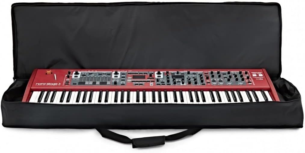 76-Tasten-Tastaturtasche mit Polsterung und Riemen von Gear4music