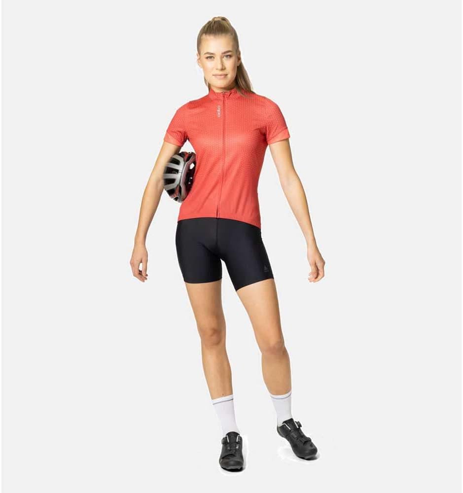 Odlo Damen Essentials_411951 Radtrikot mit Reissverschluss (1er Pack) L American Beauty - Cayenne, L