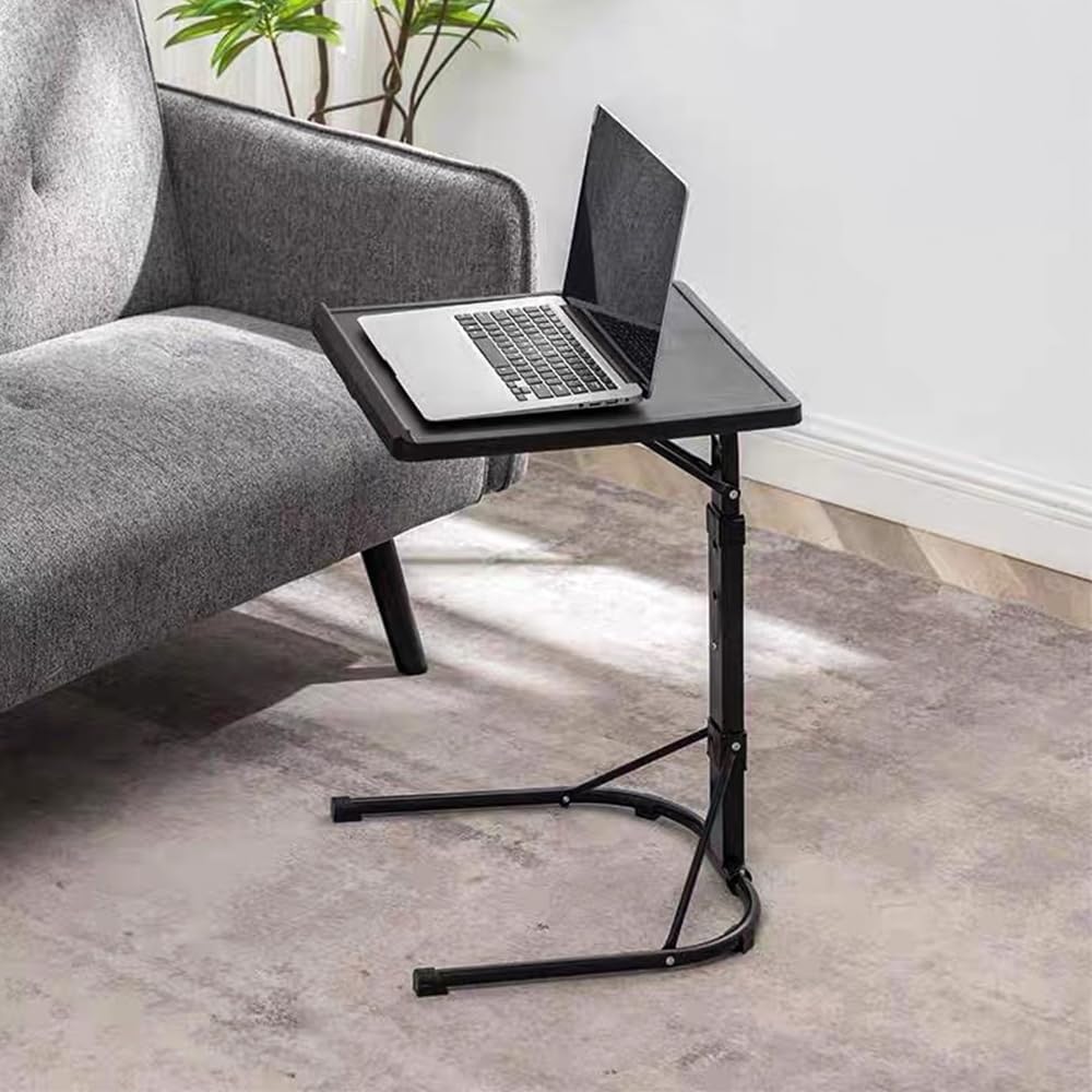 Beistelltisch, faltbar, tragbar, klappbar, für Laptop, höhenverstellbar, für Schlafzimmer, Wohnzimme