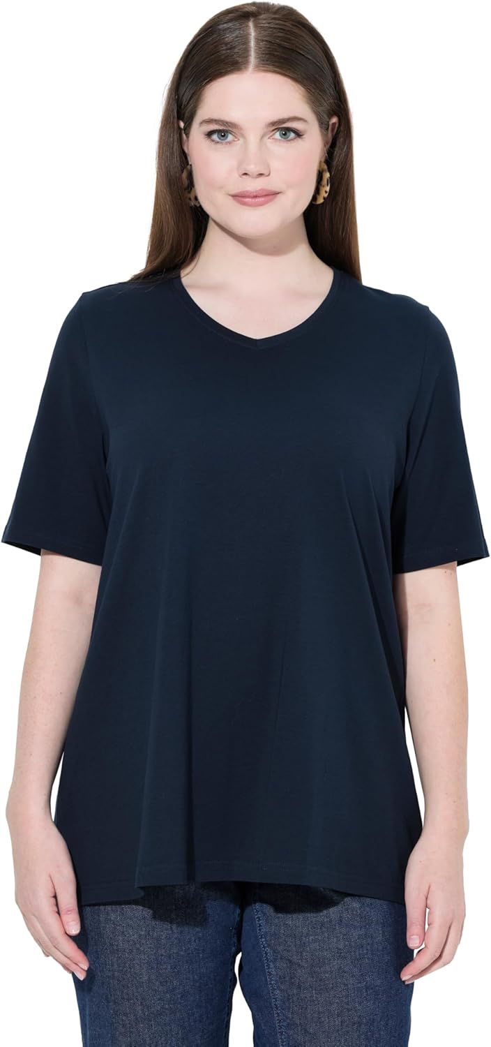 Ulla Popken Damen T-Shirt 42-44 Altrosa, 42-44 Altrosa