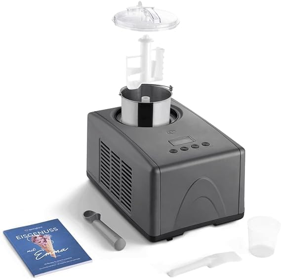 SPRINGLANE Eismaschine Emma 1,5 L mit selbstkühlendem Kompressor 150 W, aus Edelstahl mit entnehmbar