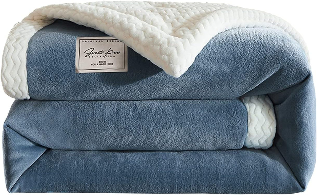 Ergocar Fleecedecke, Kuscheldecke Flauschig Weich und Warme, Sherpa Decke Doppelgesicht Dicke Decke,