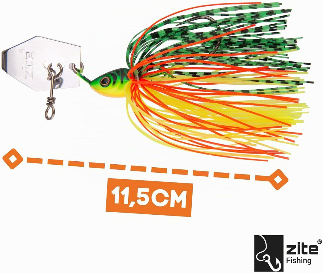 Zite Fishing Bladed Jigs Spinn-Köder Set – Hecht-Köder Barsch-Köder Zander Köder Spinnfischen – Chat