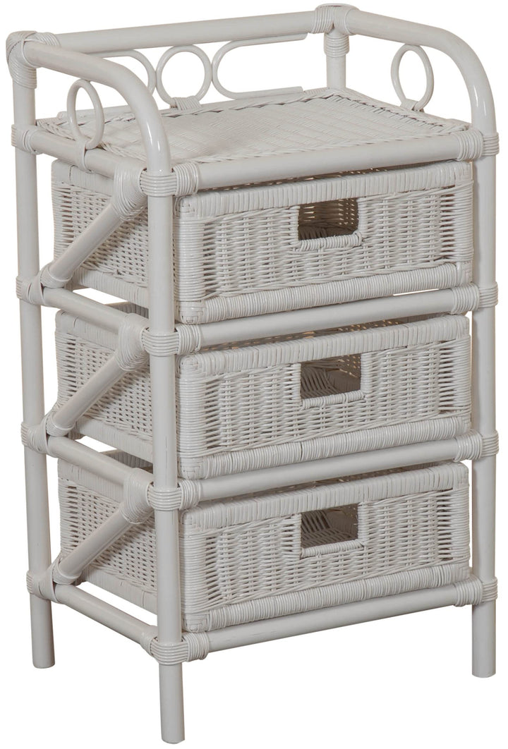 korb.outlet Rattan-Kommode mit Schubladen Badregal Korb Regal Schubfächer aus echtem Rattan 46 cm br