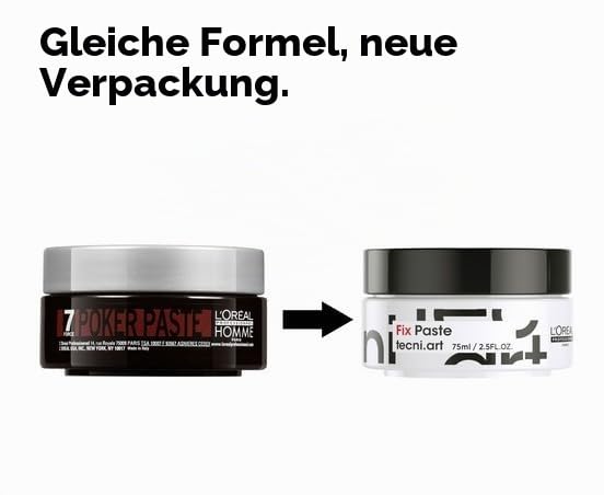 Loreal LP Homme Poker Paste 3 x 75 ml Styling Haarwachs für extremen Halt