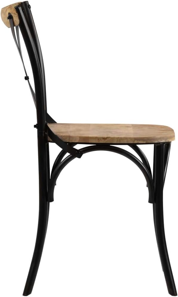 Tidyard 2X Esszimmerstuhl Mango-Massivholz Küchenstuhl Holzstuhl Essstuhl Masse: 51 x 52 x 84 cm (B
