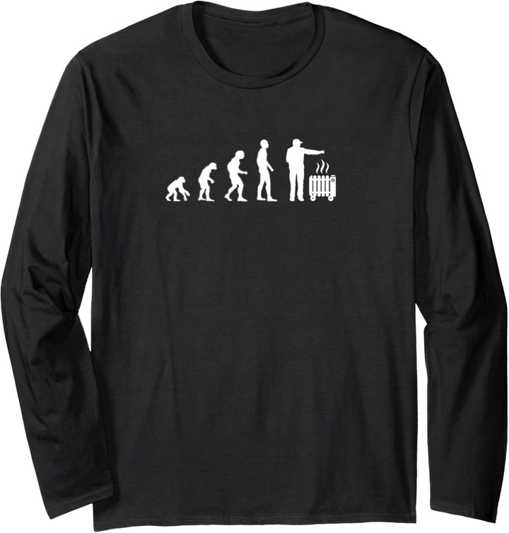 Heizungsbauer Sprüche Klempner Evolution Heizungsbau Langarmshirt