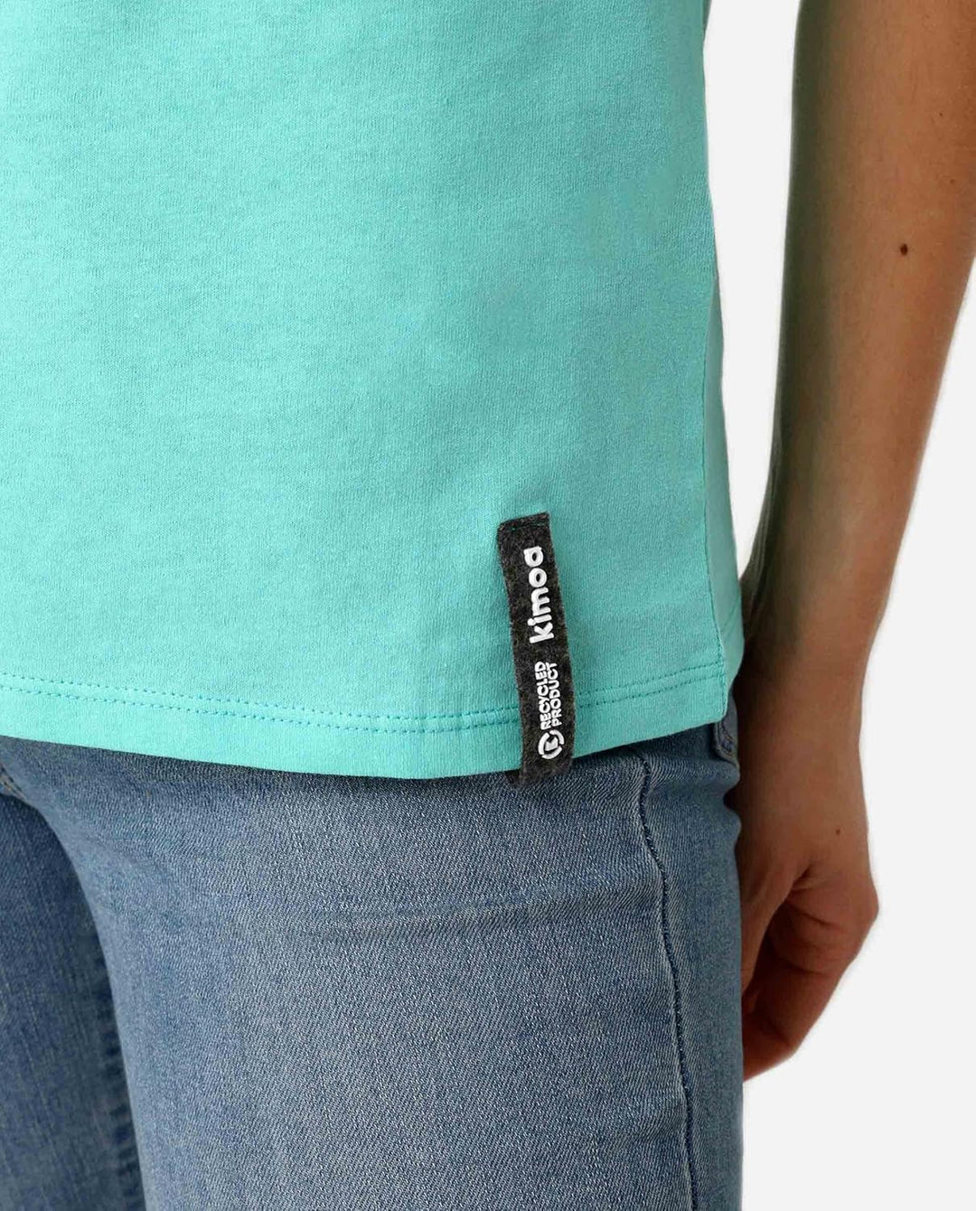 KIMOA Streaky Eco Riffe T-Shirt, Himmelblau