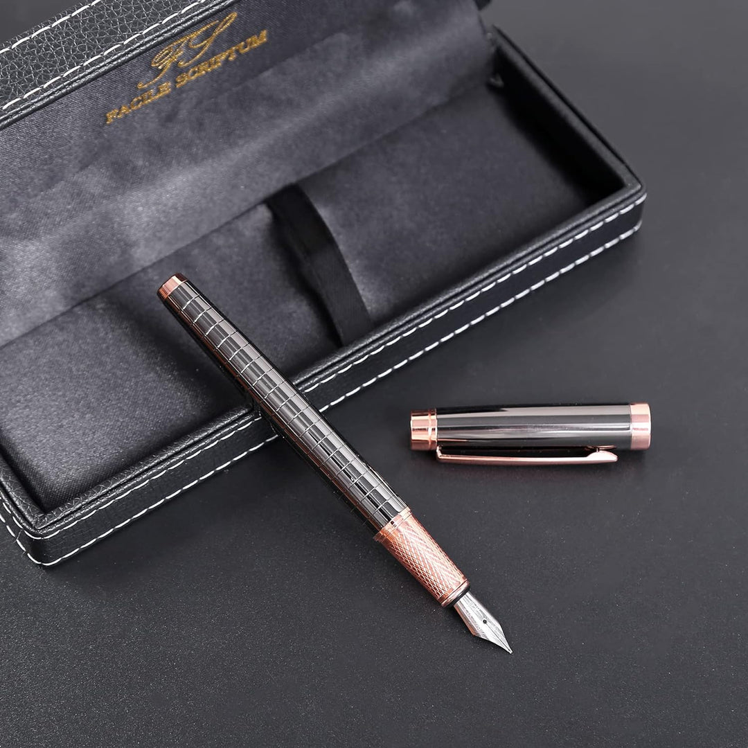 Facile Scriptum | Hochwertiger Premium Füllfederhalter aus Metall mit edlem Etui aus Kunstleder | Mo