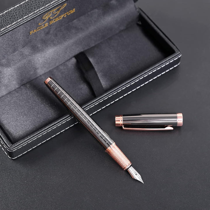 Facile Scriptum | Hochwertiger Premium Füllfederhalter aus Metall mit edlem Etui aus Kunstleder | Mo