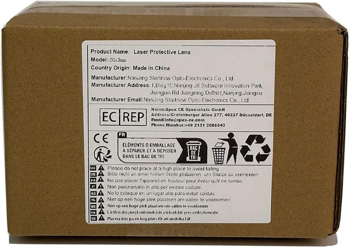 Startnow 10 Teile/los Faser-Laser-Schutzlinse D28xT4 24,9x1,5 30x5 37x7 50x2 1064nm Optische Faser O