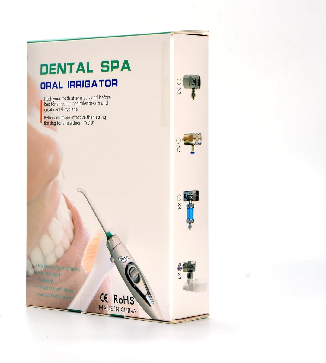 WNL | Professioneller Dentalreiniger ohne Batterien oder Strom | Munddusche, die den Wasserdruck für