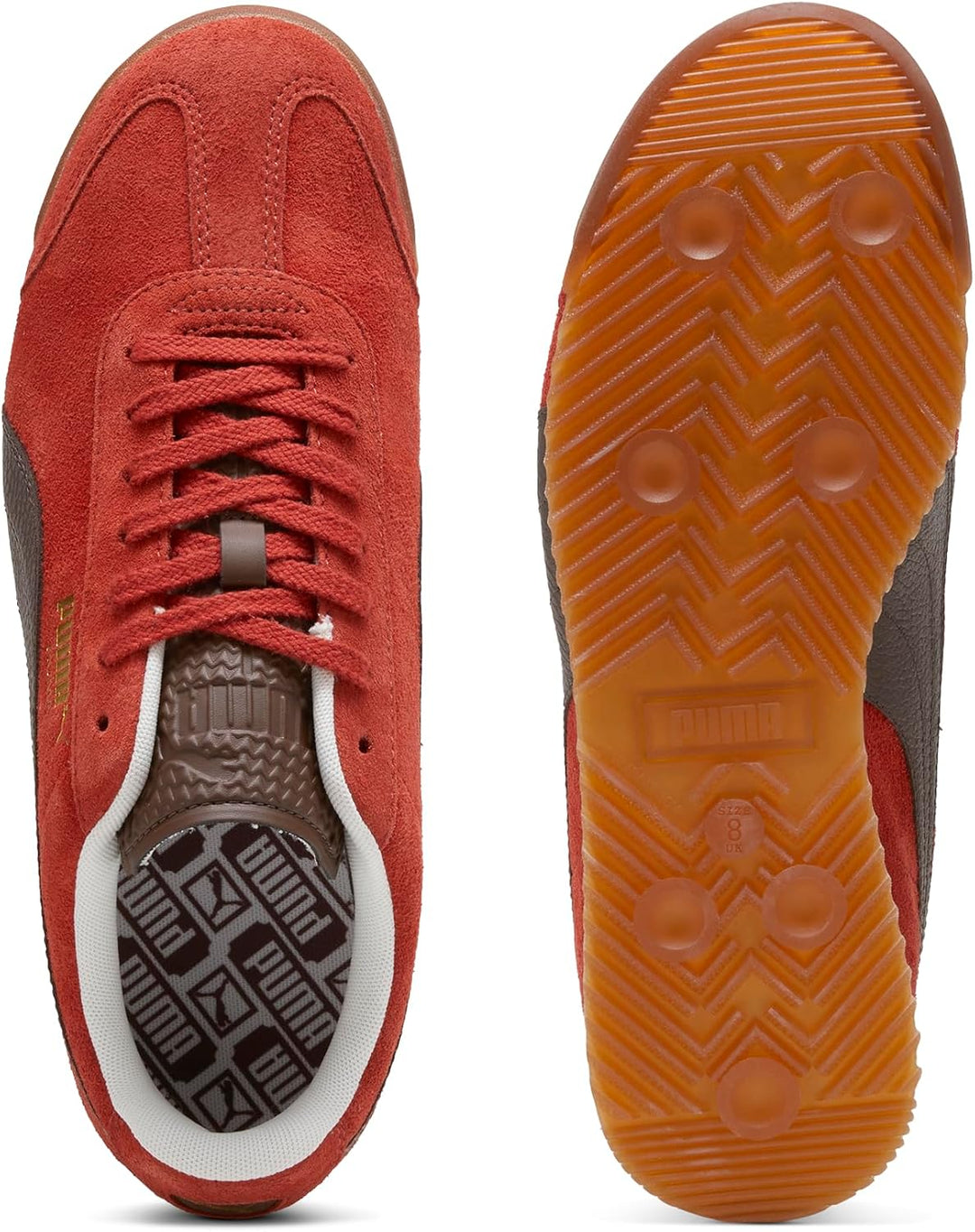 PUMA Men's Roma Sneakers Mars Red Espresso Brown Gum 44.5 EU, Mars Red Espresso Brown Gum 44.5 EU
