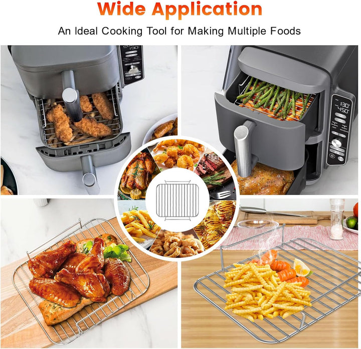 GCQ Luftfritteuse-Drahtrost für Ninja SL401 DoubleStack XL Luftfritteuse, Ersatzteil 8,5'‚ × 7,2‘' ×
