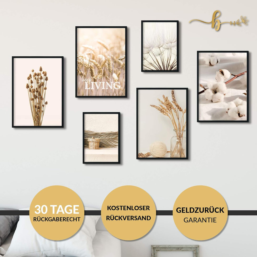 bilderreich Premium Poster Set Deko Bilder Wohnzimmer Modern | Schlafzimmer Bild für die Wand | ohne