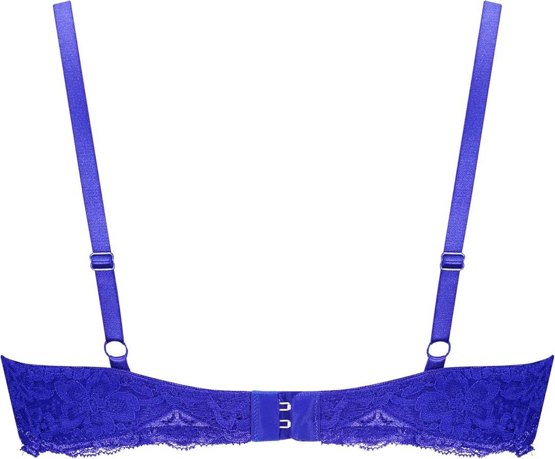 Hunkemöller Vorgeformter Push-up-Bügel-BH Marine, Clematis Blue