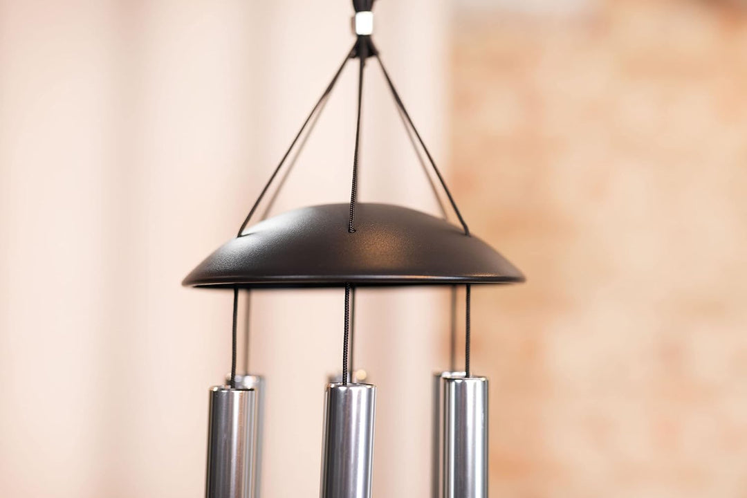 Sonic Energy Moon Meditation Chime – Windspiel mit 6 Klangstäben (432 Hz) – für Garten u. Entspannun