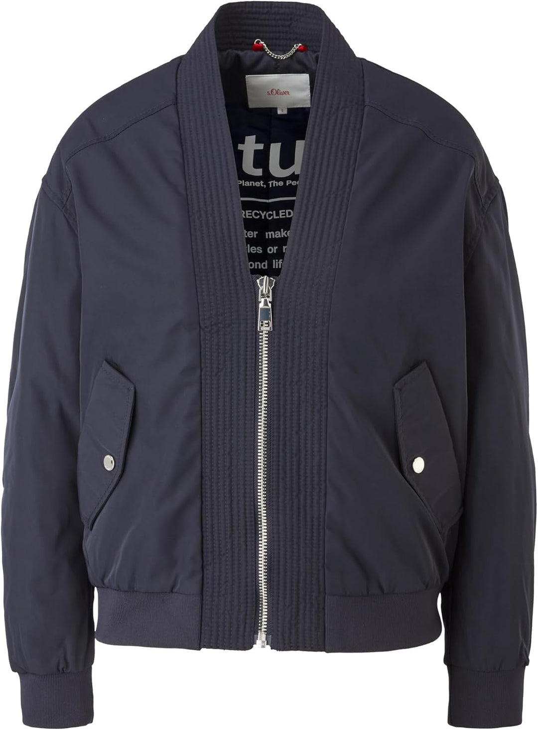 s.Oliver Damen Jacke Langarm Loose FIT L Navy, L Navy
