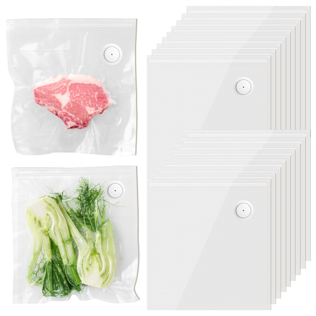 Vakuumierbeutel 20 Beutel 26 * 28cm, Vakuumbeutel für Lebensmittel, Sous Vide Gefrierbeutel, Einschw