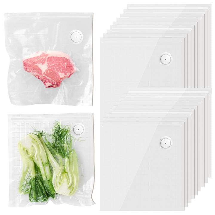 Vakuumierbeutel 20 Beutel 26 * 28cm, Vakuumbeutel für Lebensmittel, Sous Vide Gefrierbeutel, Einschw