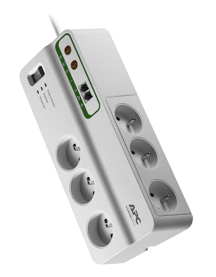 APC PMH63VT-FR 6AC-Ausgänge 230V 3m Weiss - Spannungsschutz (1836 J, 6 AC-Ausgänge, Typ E (FR), 2300