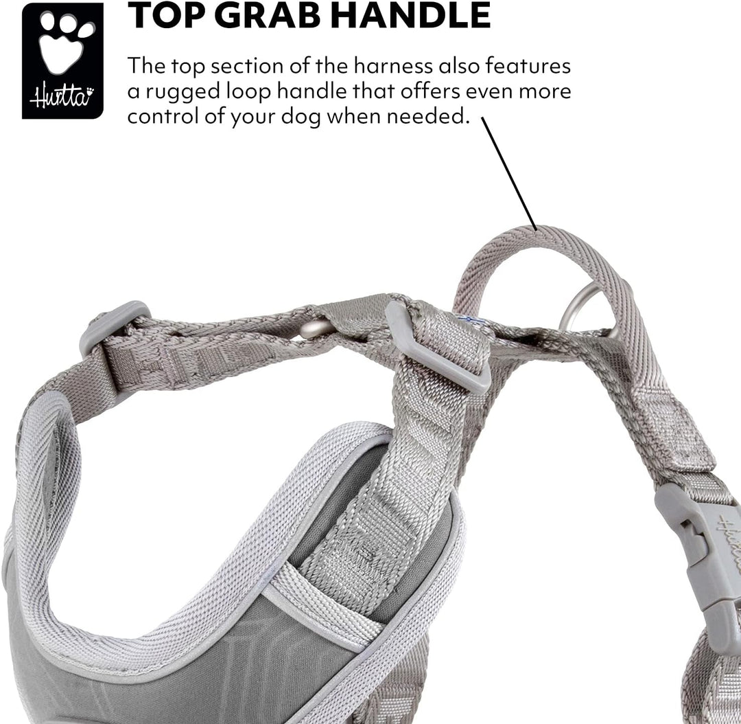 Hurtta Venture No-Pull Geschirr für Hunde, reflektierend, verstellbar, wasserdicht, Shadow Grau 45-6
