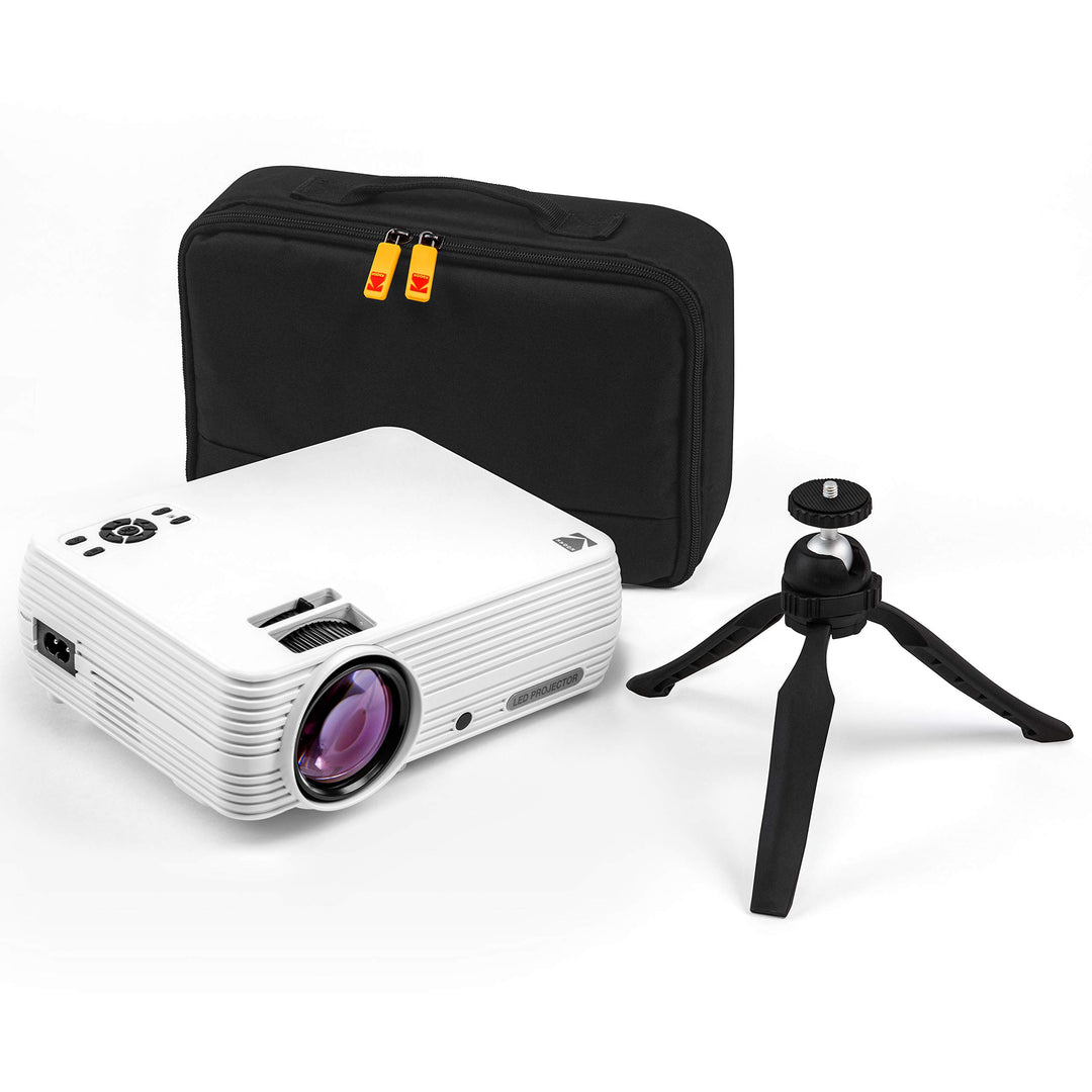 KODAK FLIK X7 Heim-Projektor (max. 1080p HD) mit Stativ und Tasche im Lieferumfang enthalten, kompak