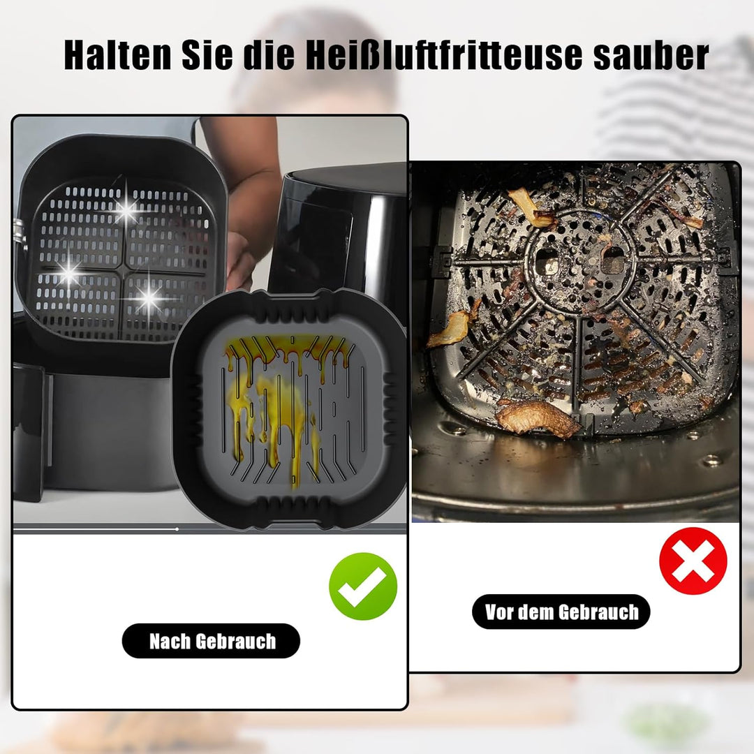 Silikonform Heissluftfritteuse für Philips HD9270/90, 19 Stück Airfryer Silikonform Set für Philips