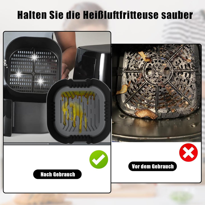 Silikonform Heissluftfritteuse für Philips HD9270/90, 19 Stück Airfryer Silikonform Set für Philips