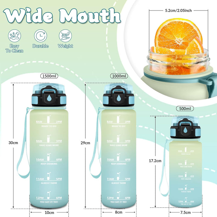 HoneyHolly Trinkflasche Kinder 500ML, BPA-Frei, Trinkflasche Kohlensäure Geeignet, Wasserflasche Aus