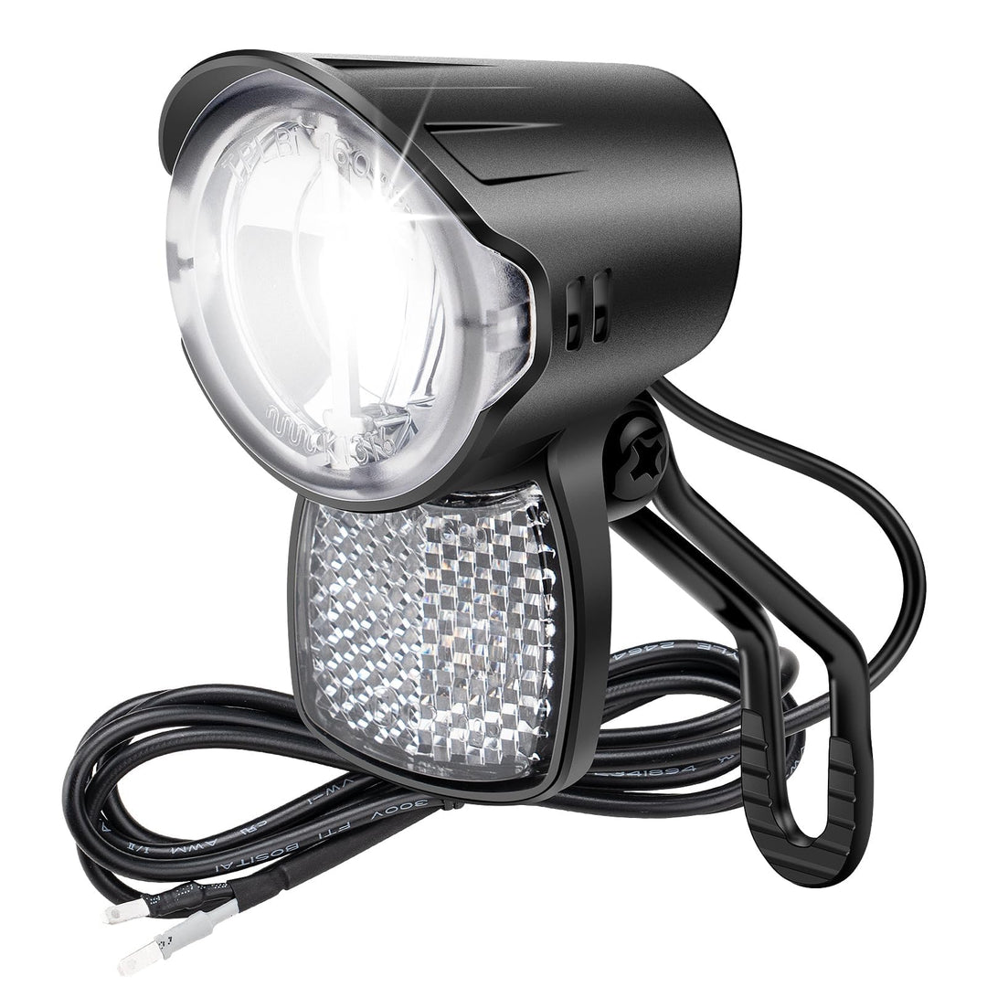 E-Bike Dynamo LED Fahrradlicht 30-100 LUX mit StVZO Zulassung - Fahrradlampe Frontlicht & Scheinwerf