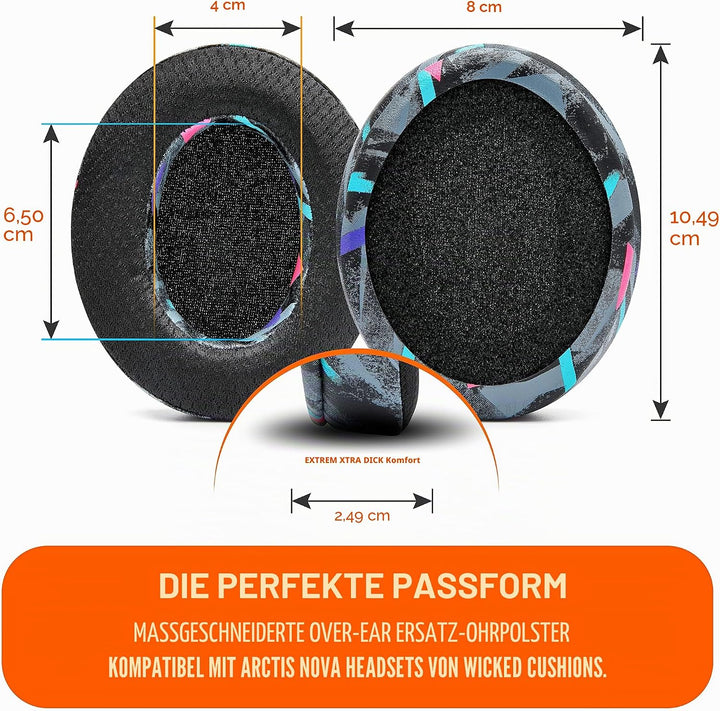 WC Freeze für Arctis Nova – Kühlgel-Ersatz-Ohrpolster für Arctis Nova Pro Wired, Nova 7, 3, 1 – Herg