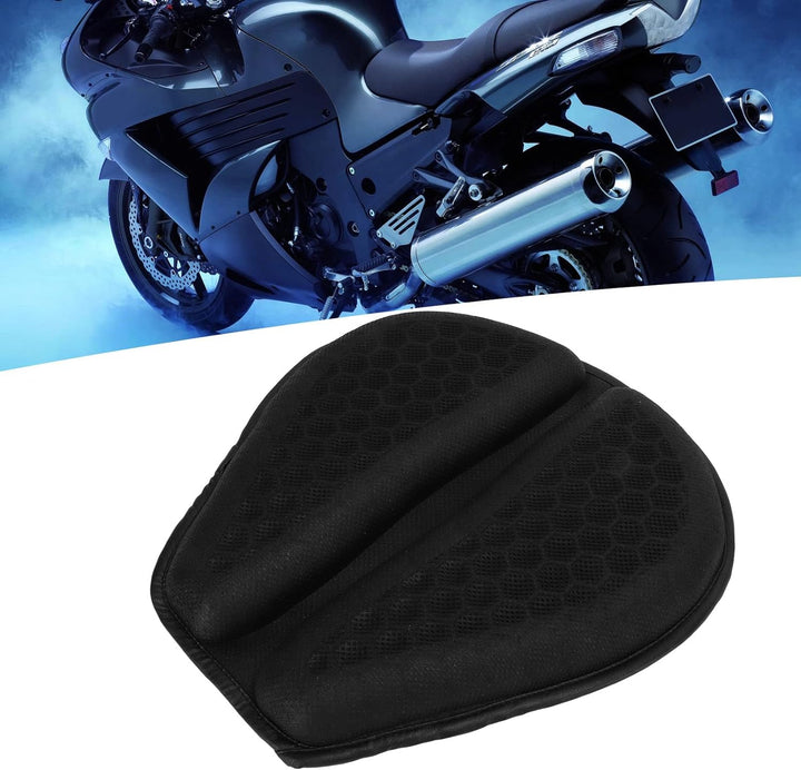 Motorrad Soziuspolster 3D Sitzpolster Schwarz Wasserdicht Atmungsaktives Mesh Wärmeableitendes Rücks