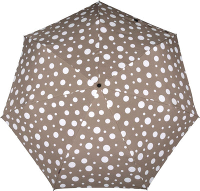 Knirps Taschenschirm Slim Duomatic Dots - Taupe, Taupe