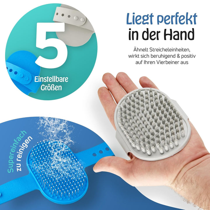 Hundebürste kurzhaar (2er Set) - Premium Striegel für Unterwolle und Deckhaar - Katzenbürste zum Ent