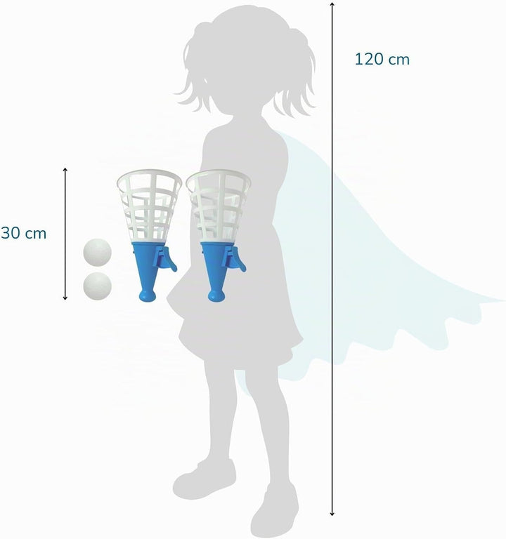 alldoro 60132 XXL-Fangballspiel, 4-teilig mit 2 Fangbechern &amp; 2 Bällen, extra gross für Kinder ab 3
