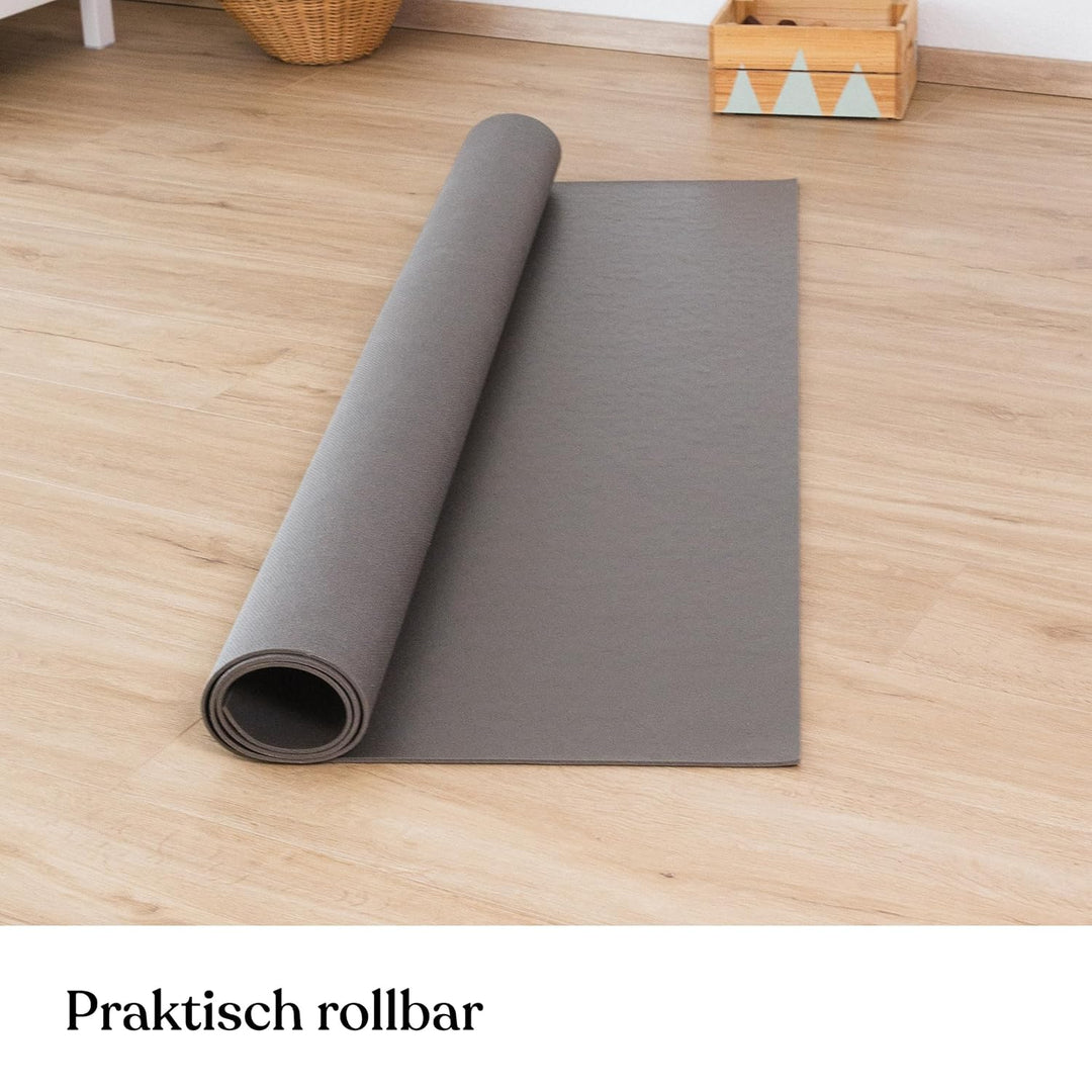 Ehrenkind® Made in Germany Anti-Rutsch Krabbelmatte Oeko-Tex Matten Grösse 120x120cm GRAU 120x120 cm