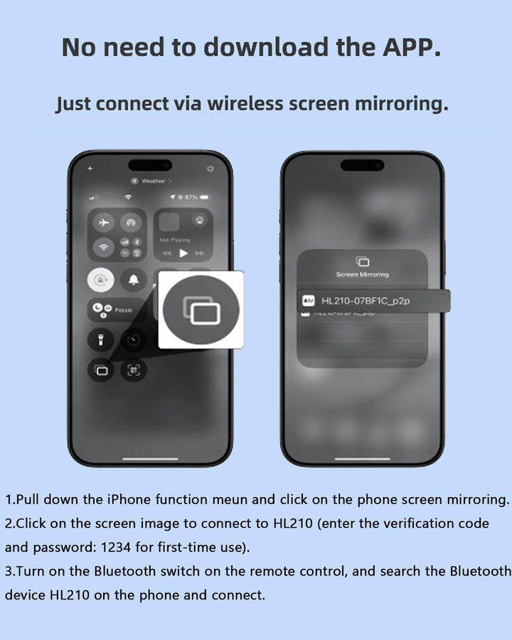 Magnetischer kabelloser Selfie-Monitor-Bildschirm für iPhone und Android, 1200 mAh mit Bluetooth-Fer