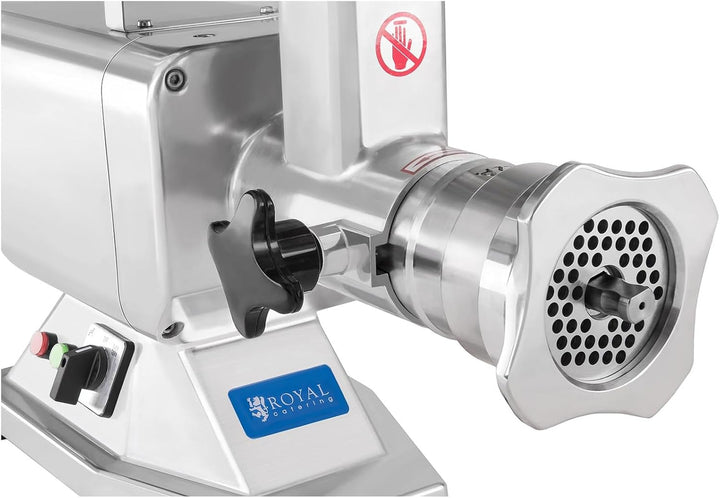 Royal Catering Edelstahl Fleischwolf Wurstmaschine Fleischmaschine (elektrisch, 220 kg/h, 1100 W, 4
