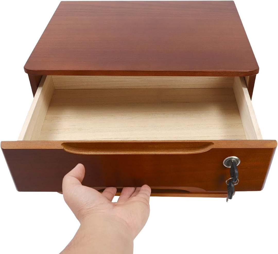 3 Schicht Desktop Storage Box, Desktop Storage Box mit abschliessbarer Schublade, Bürobedarf Schubla
