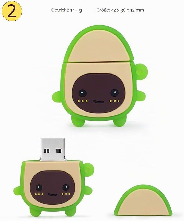 32GB USB-Stick 3er-Pack Niedliche Fruchtform Speicherstick, Geschenk für Studenten und Kinder 32 GB